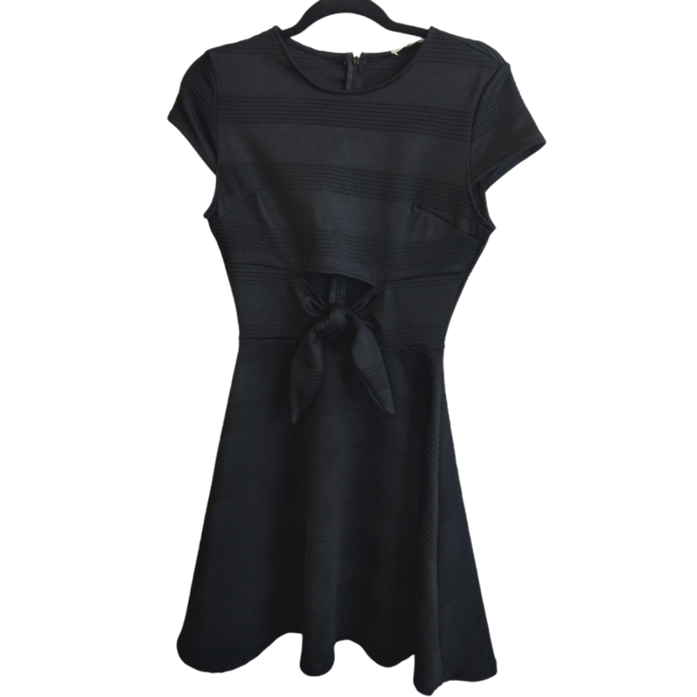 Francesca's Black Dress with Keyhole and Front Tie size small